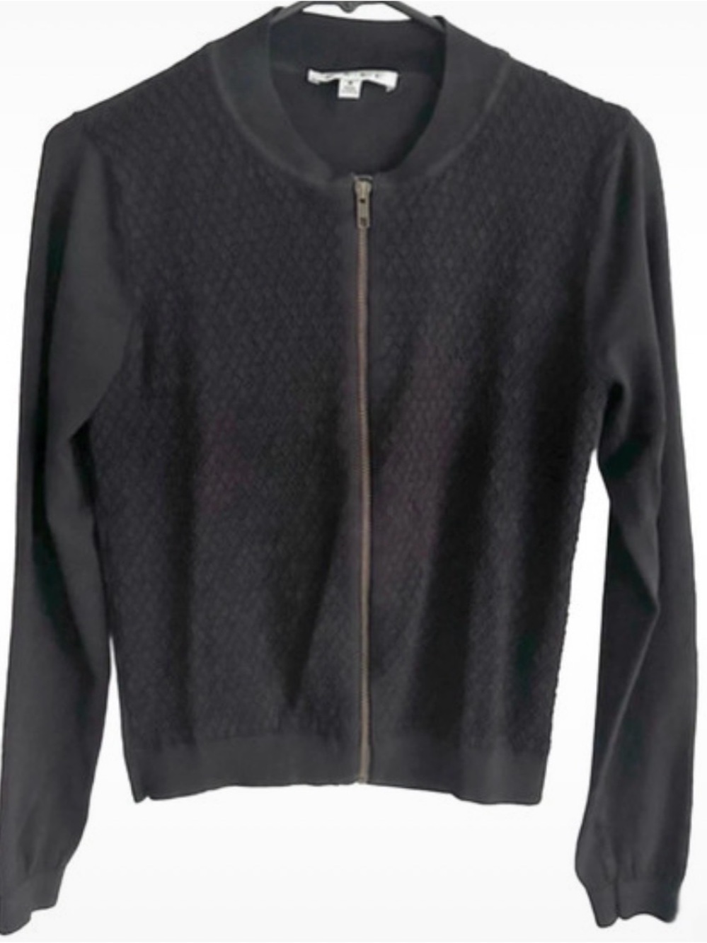 Black Zippered Cardigan